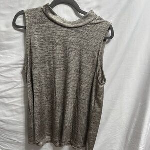 LOFT gold and silver metallic Sleeveless Blouse